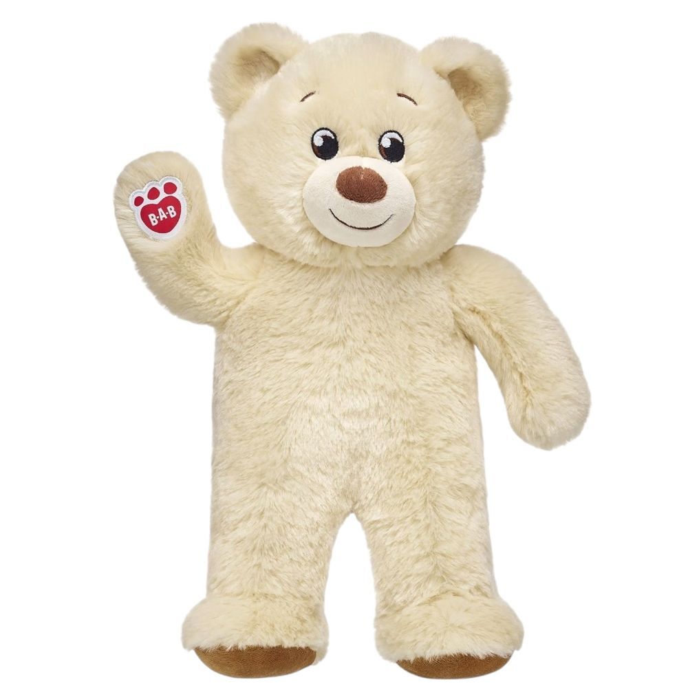 Build-A-Bear Workshop Cream  Teddy Bear Plush‎ Paw Print Stuffed Animal